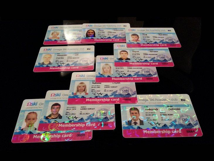 Omega Ski Academy Membership Card (old version)